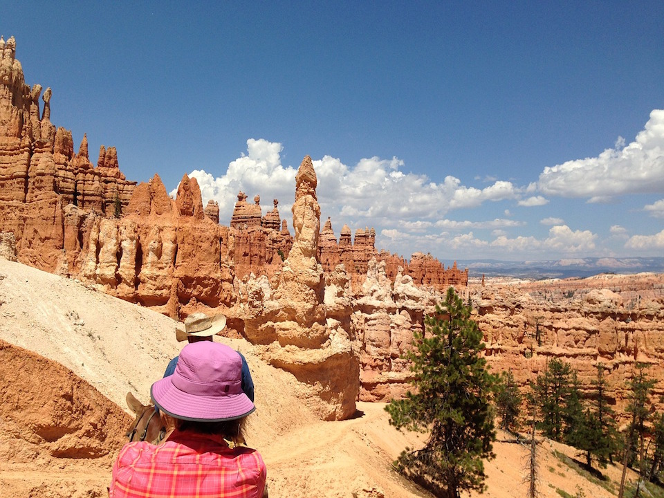 Hikers in bryce canyon Utah USA